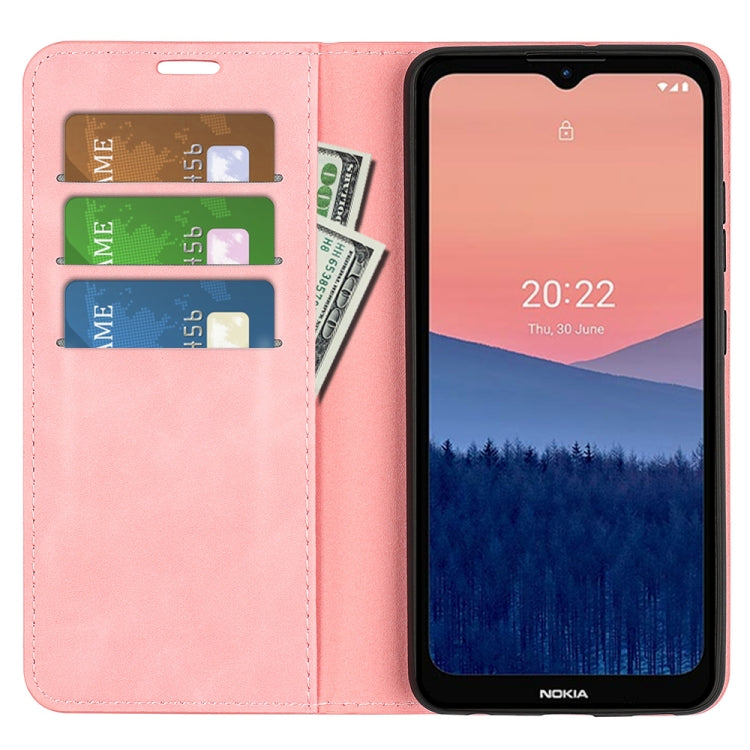 For Nokia C21 Retro-skin Magnetic Suction Leather Phone Case