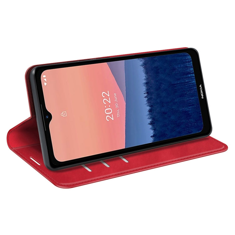 For Nokia C21 Retro-skin Magnetic Suction Leather Phone Case