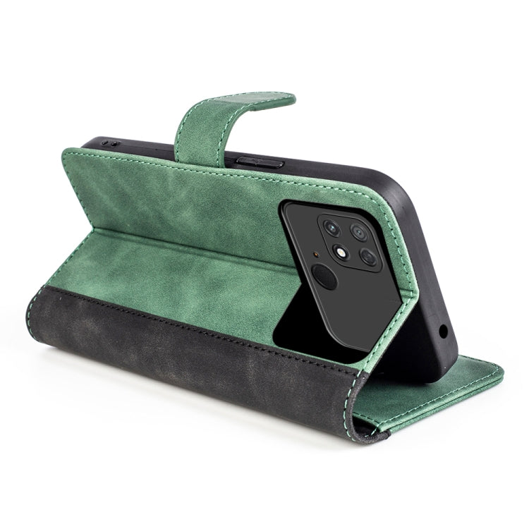 For Xiaomi Poco C40 Stitching Horizontal Flip Leather Phone Case