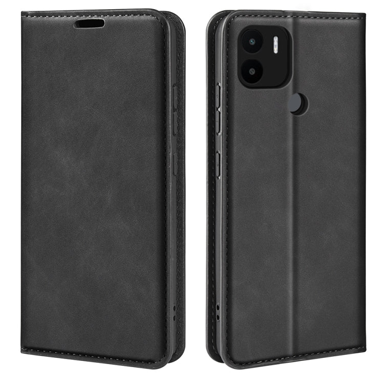 For Xiaomi Redmi A1+ Retro-skin Magnetic Suction Leather Phone Case