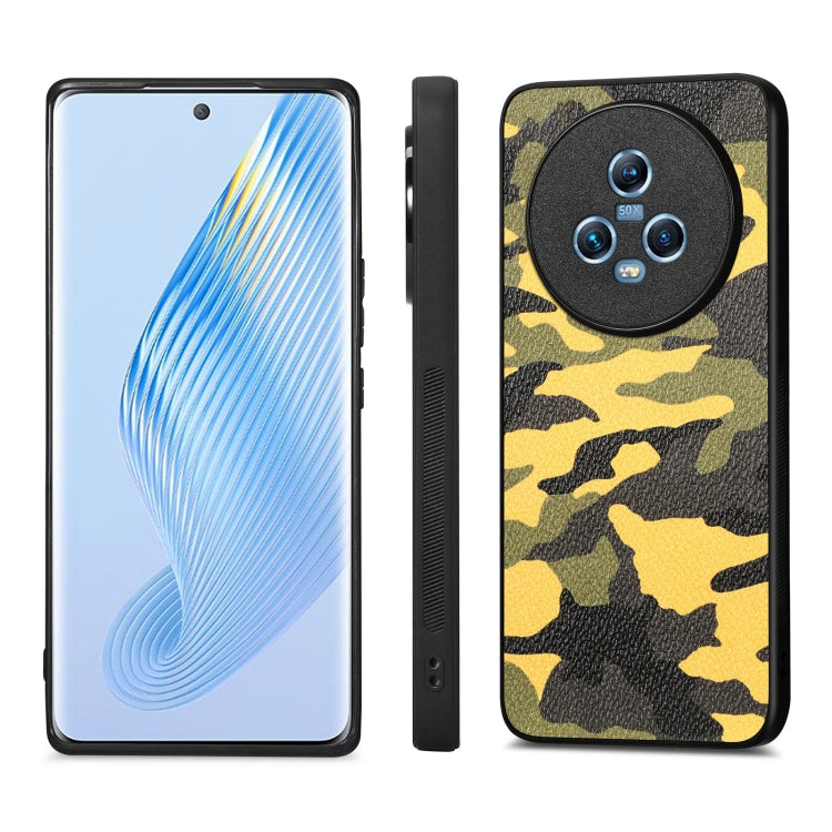 For Honor Magic5 Camouflage Leather Back Cover Phone Case