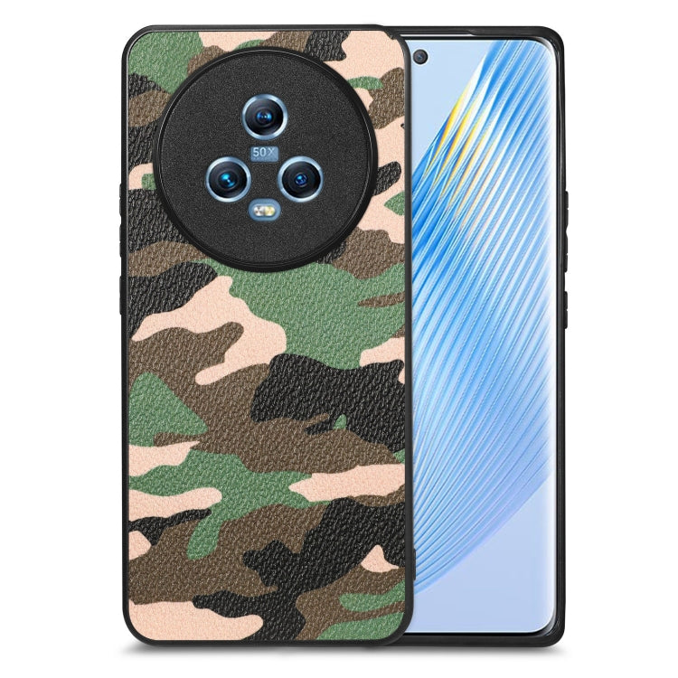 For Honor Magic5 Camouflage Leather Back Cover Phone Case