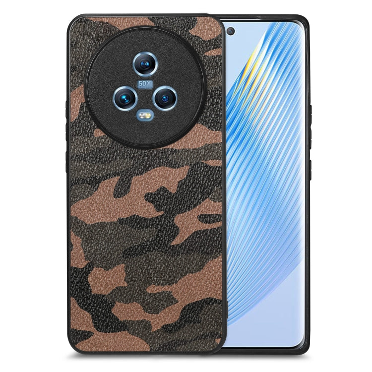 For Honor Magic5 Camouflage Leather Back Cover Phone Case