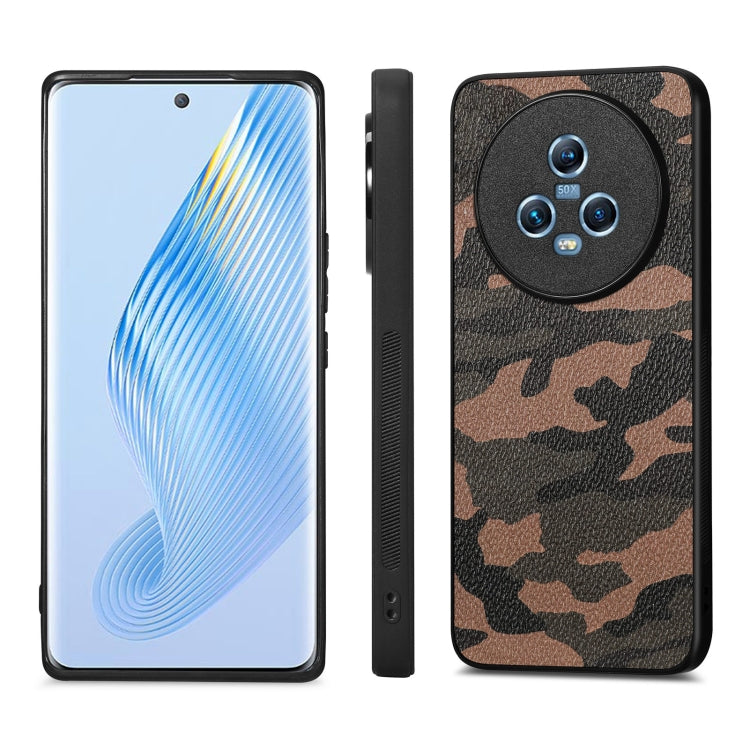 For Honor Magic5 Camouflage Leather Back Cover Phone Case