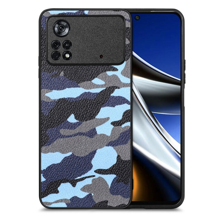 For Xiaomi Poco X4 Pro 5G Camouflage Leather Back Cover Phone Case