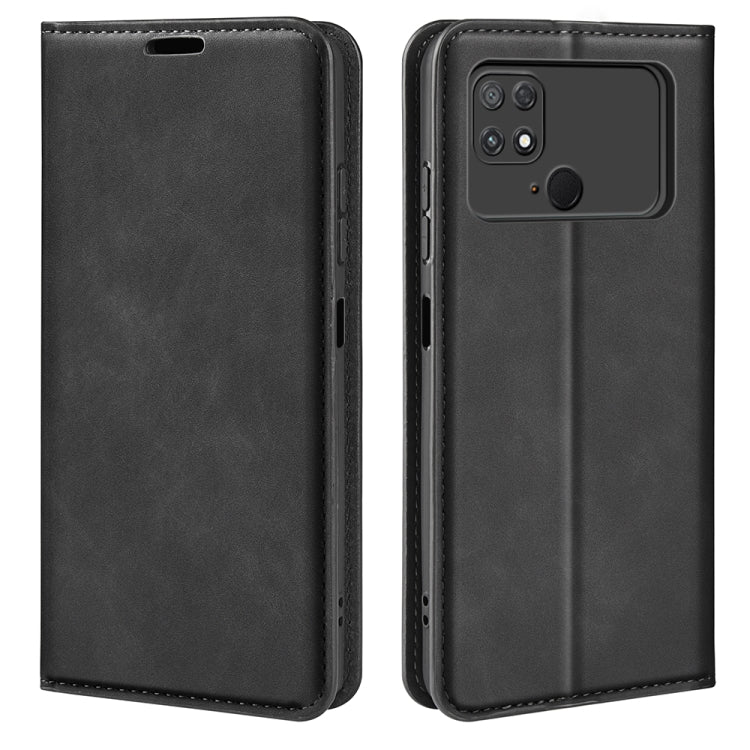For Xiaomi Poco C40 Retro-skin Magnetic Suction Leather Phone Case