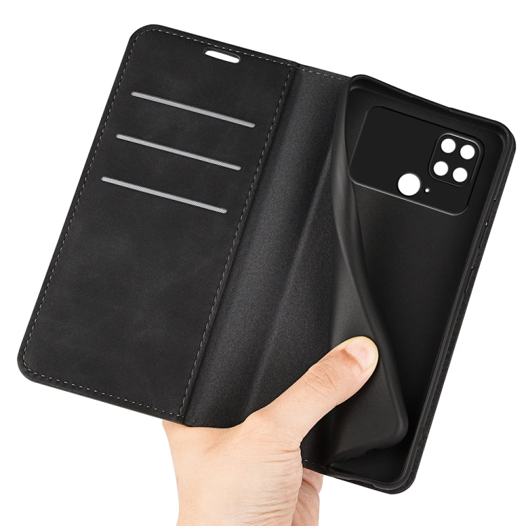 For Xiaomi Poco C40 Retro-skin Magnetic Suction Leather Phone Case