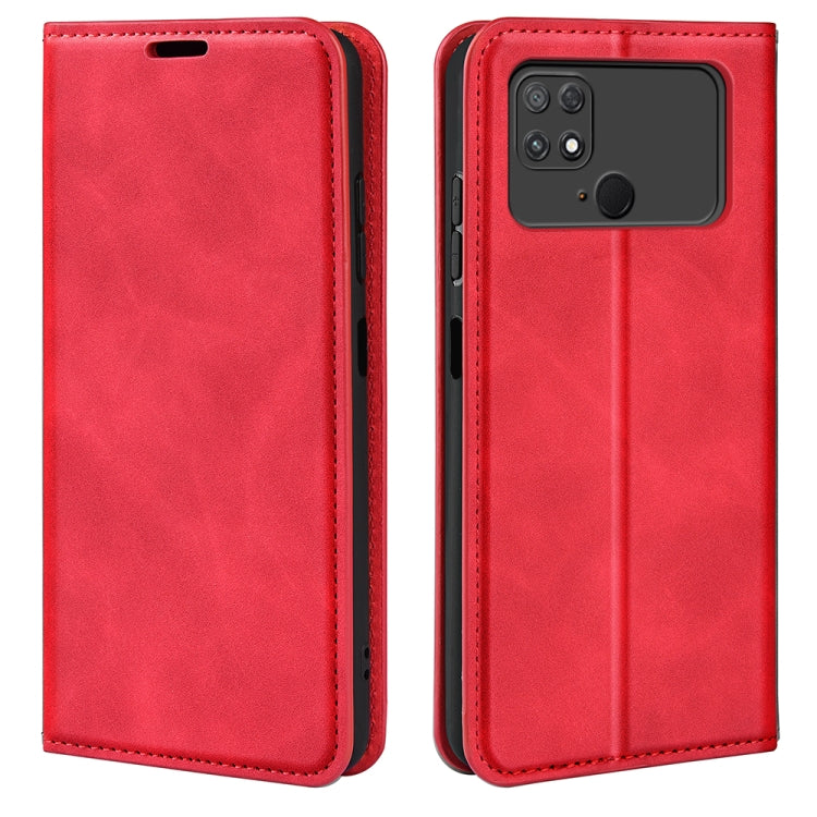 For Xiaomi Poco C40 Retro-skin Magnetic Suction Leather Phone Case