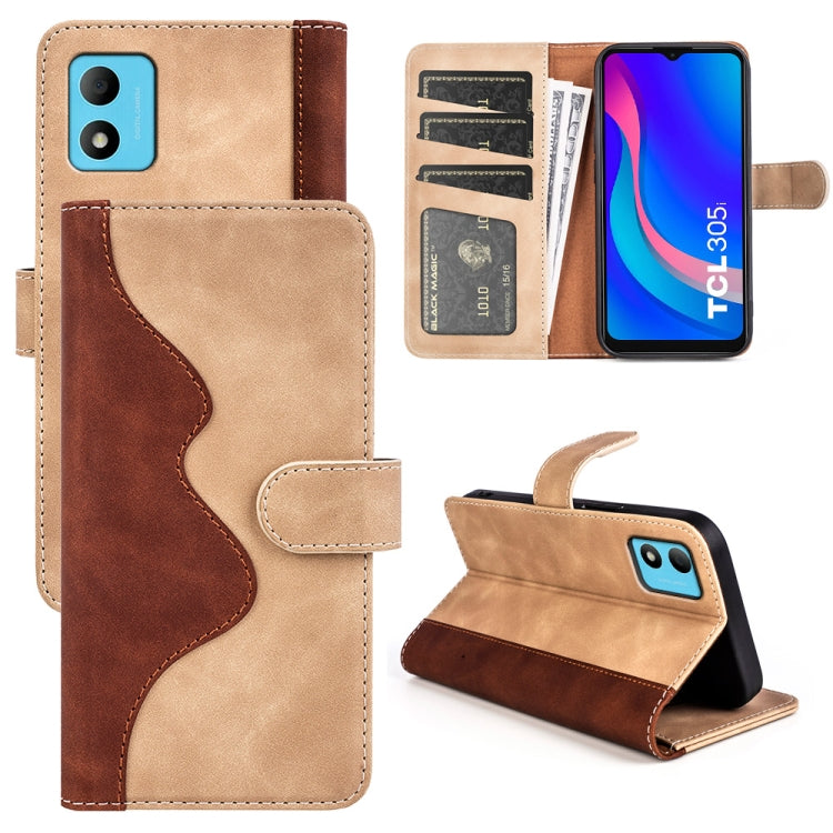 For TCL 305i Stitching Horizontal Flip Leather Phone Case