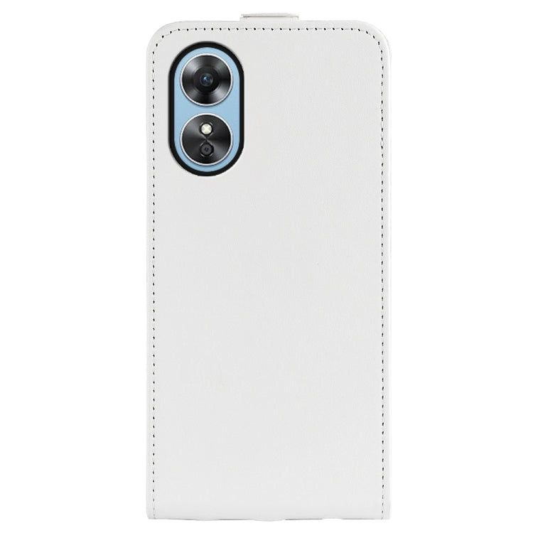 For OPPO A17 R64 Texture Vertical Flip Leather Phone Case