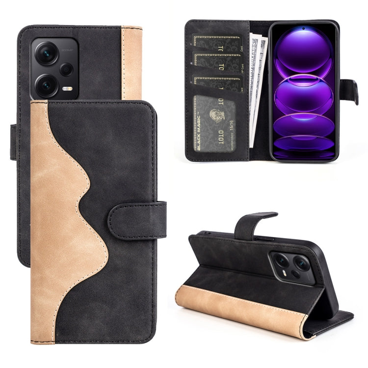 For Xiaomi Redmi Note 12 Pro+ Stitching Horizontal Flip Leather Phone Case