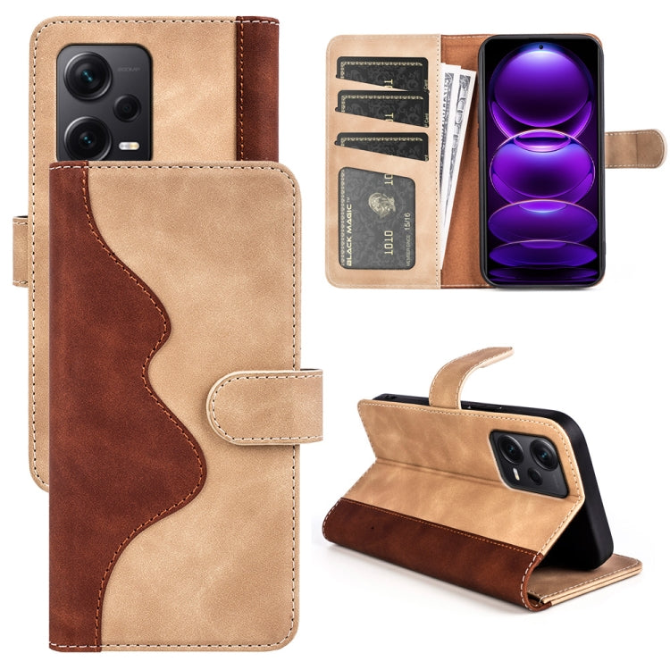 For Xiaomi Redmi Note 12 Pro+ Stitching Horizontal Flip Leather Phone Case