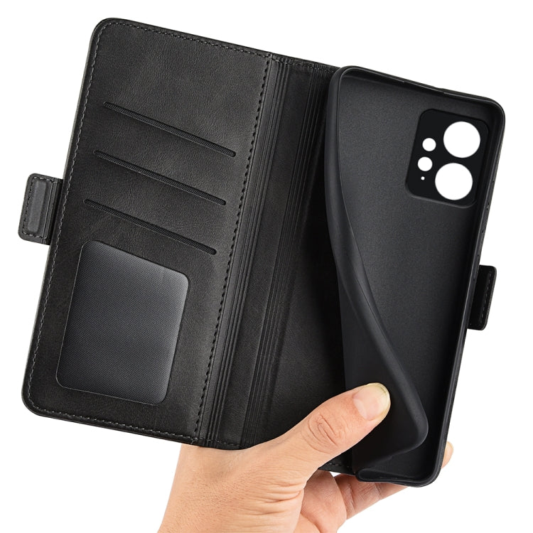 For Xiaomi Redmi Note 12 4G Global Dual-side Magnetic Buckle Horizontal Flip Leather Phone Case