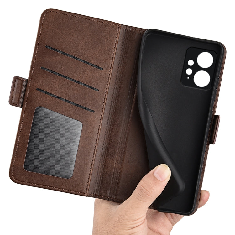 For Xiaomi Redmi Note 12 4G Global Dual-side Magnetic Buckle Horizontal Flip Leather Phone Case