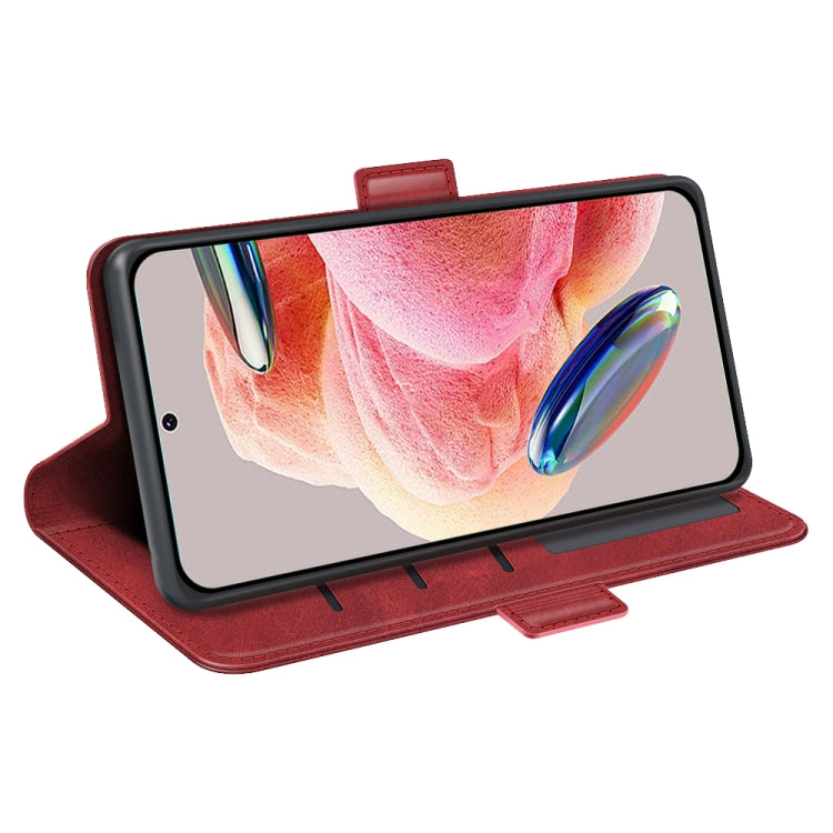 For Xiaomi Redmi Note 12 4G Global Dual-side Magnetic Buckle Horizontal Flip Leather Phone Case
