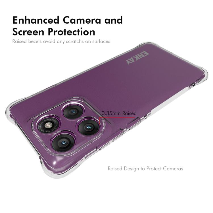 For Motorola Edge 60 Pro ENKAY Hat-Prince Transparent TPU Shockproof Phone Case