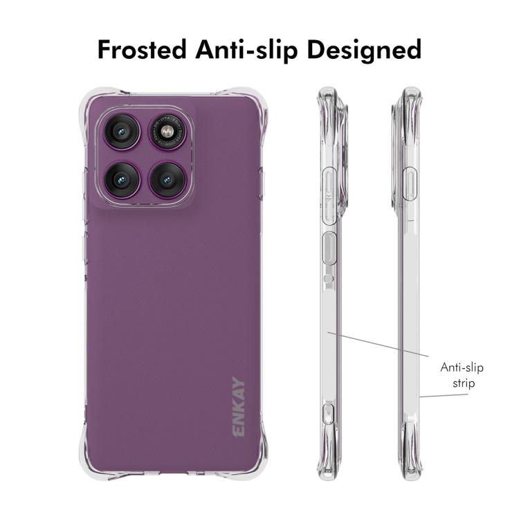 For Motorola Edge 60 Pro ENKAY Hat-Prince Transparent TPU Shockproof Phone Case