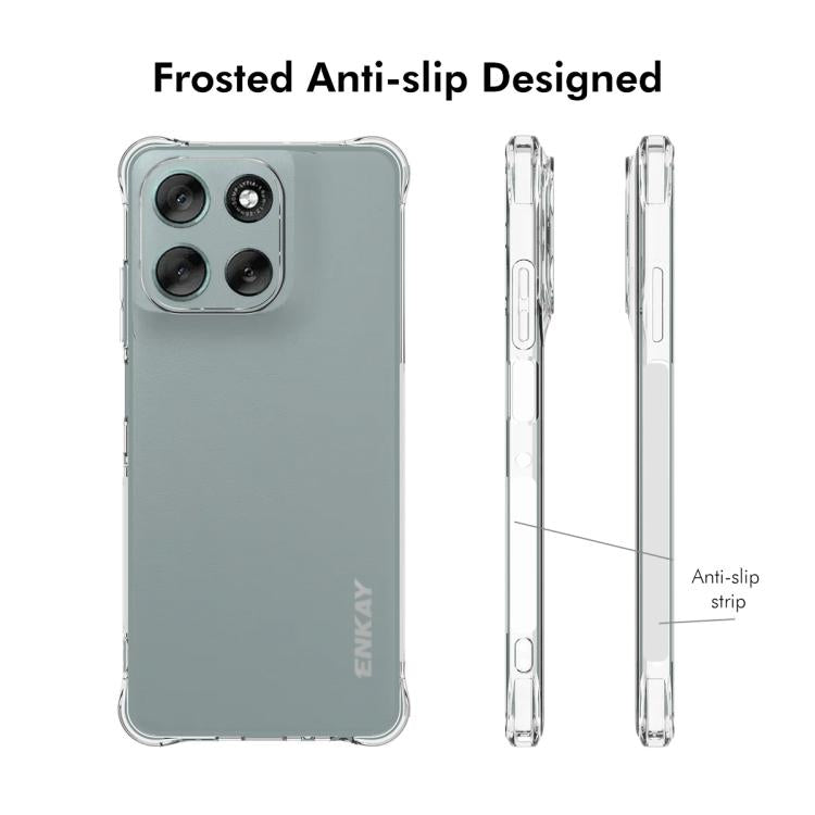For Motorola Moto G56 5G ENKAY Hat-Prince Transparent TPU Shockproof Phone Case