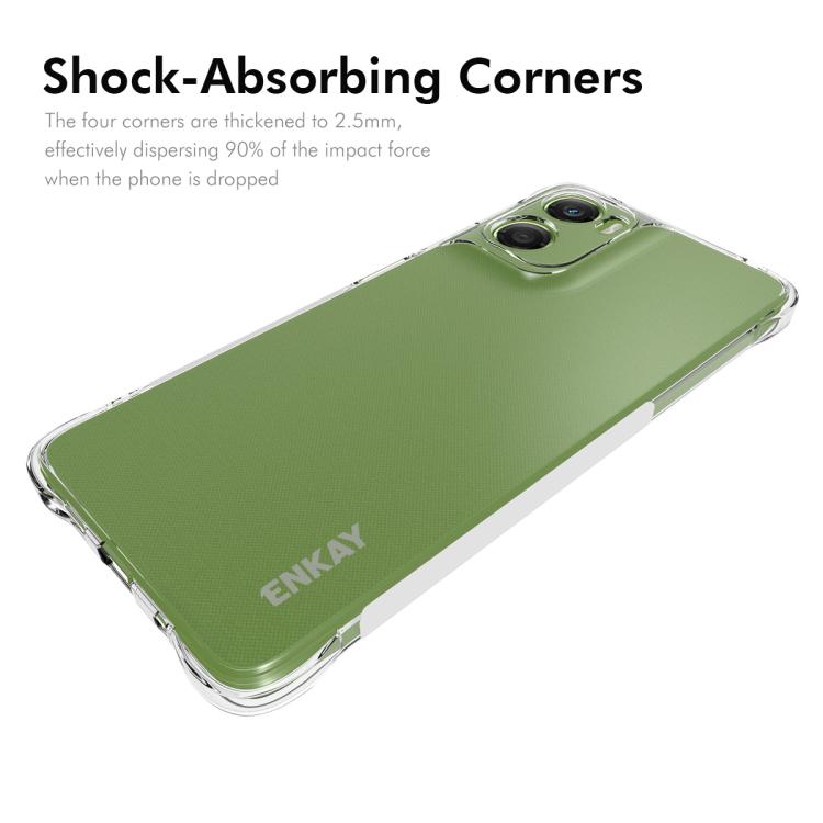 For Motorola Moto G06 4G / Moto G06 Power 4G ENKAY Hat-Prince Transparent TPU Shockproof Phone Case