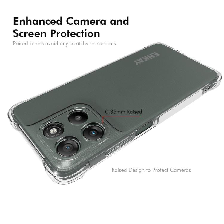 For Motorola Moto G67 Power 5G ENKAY Hat-Prince Transparent TPU Shockproof Phone Case
