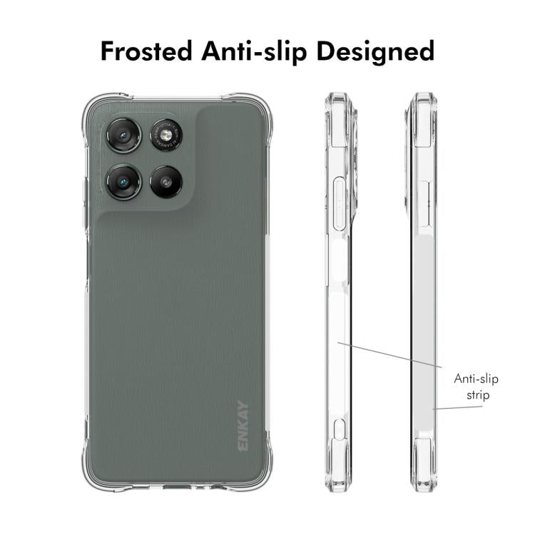 For Motorola Moto G67 Power 5G ENKAY Hat-Prince Transparent TPU Shockproof Phone Case