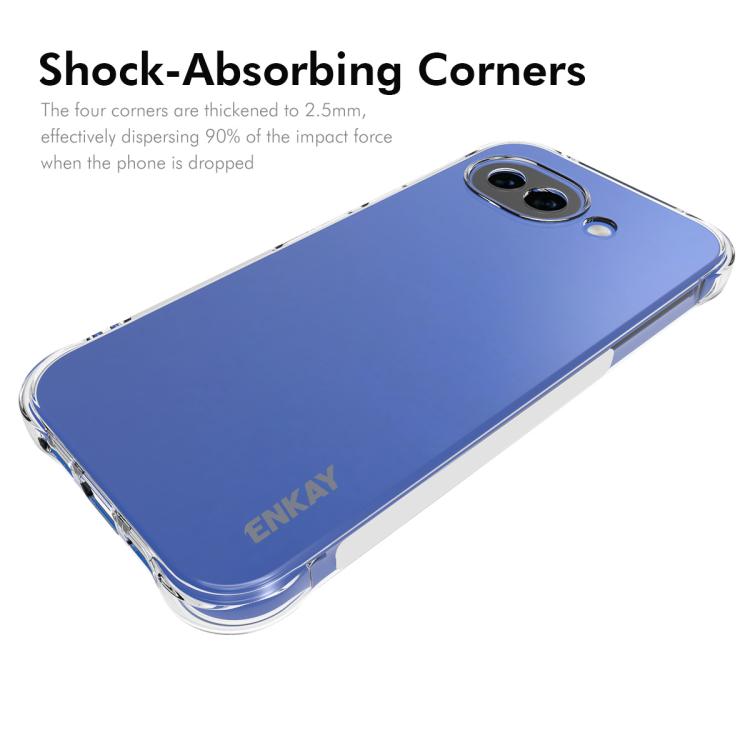 For Google Pixel 10a ENKAY Hat-Prince Transparent TPU Shockproof Phone Case