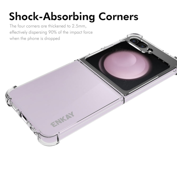 For Galaxy Z Flip7 FE / Flip6 ENKAY Hat-Prince Transparent TPU Shockproof Phone Case