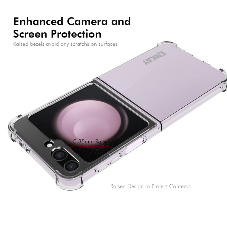 For Galaxy Z Flip7 FE / Flip6 ENKAY Hat-Prince Transparent TPU Shockproof Phone Case