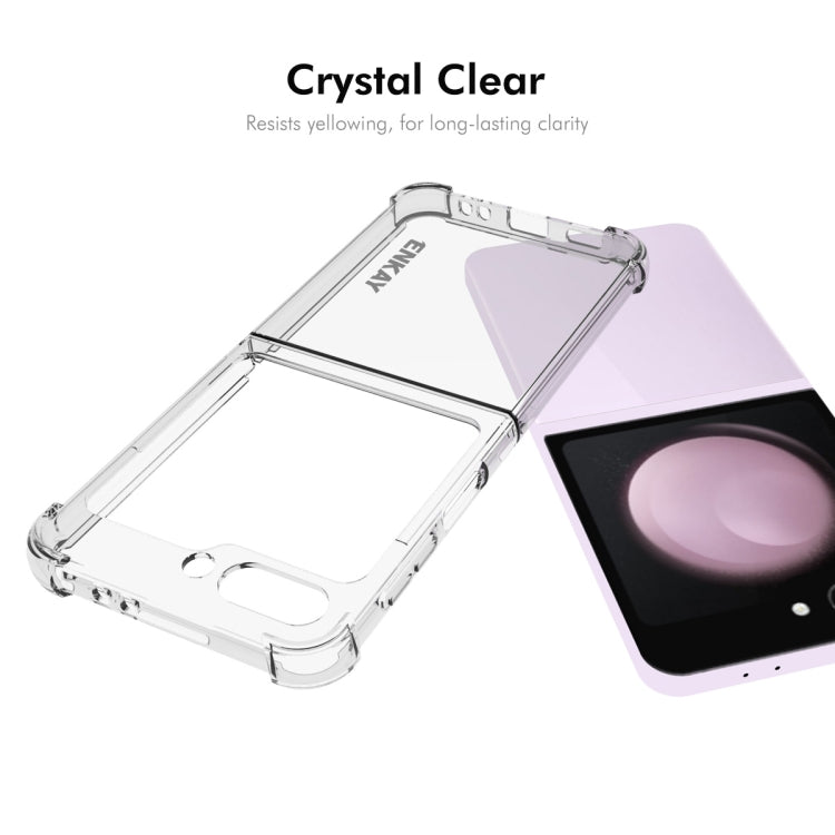 For Galaxy Z Flip7 FE / Flip6 ENKAY Hat-Prince Transparent TPU Shockproof Phone Case