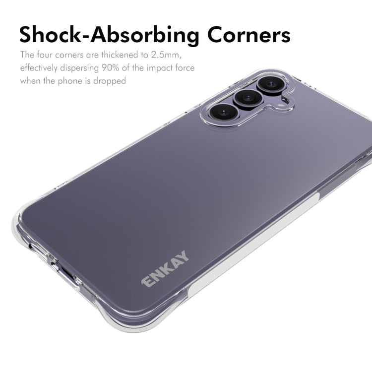For Galaxy S24 FE 5G ENKAY Hat-Prince Transparent TPU Shockproof Phone Case