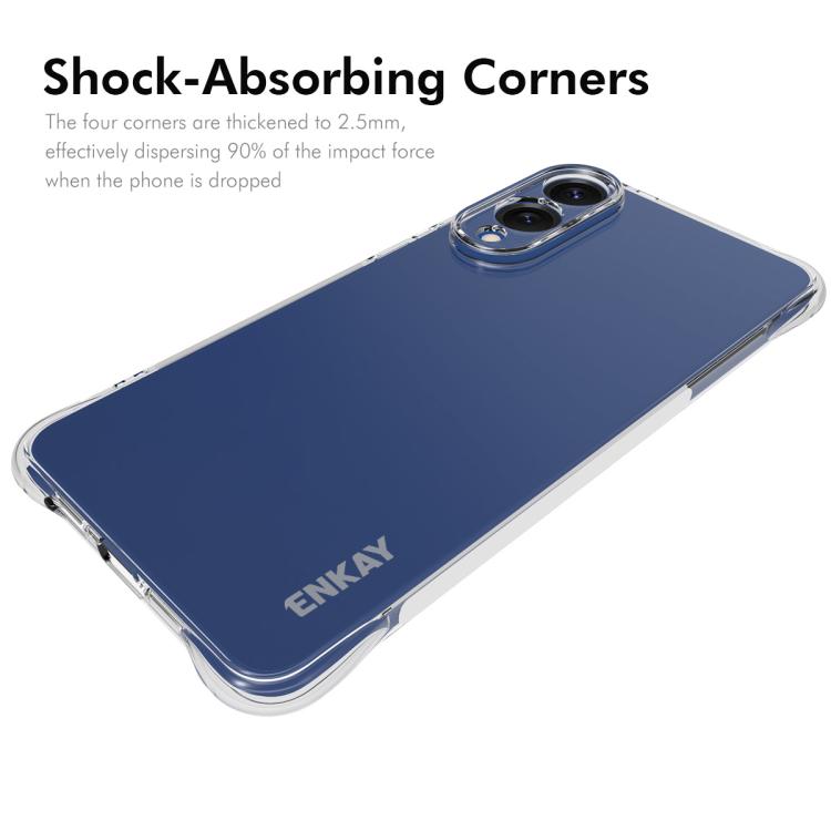 For Galaxy S25 Edge 5G ENKAY Hat-Prince Transparent TPU Shockproof Phone Case
