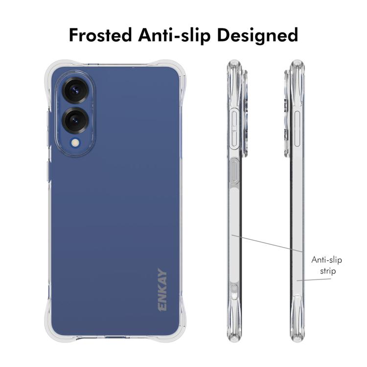 For Galaxy S25 Edge 5G ENKAY Hat-Prince Transparent TPU Shockproof Phone Case