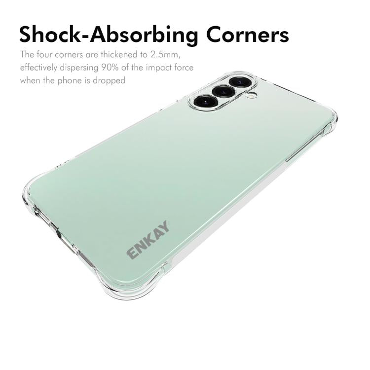 For Galaxy S25 FE 5G ENKAY Hat-Prince Transparent TPU Shockproof Phone Case