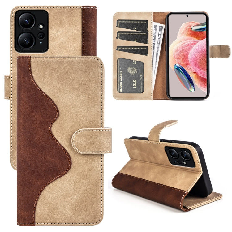 For Xiaomi Redmi Note 12 4G Stitching Horizontal Flip Leather Phone Case