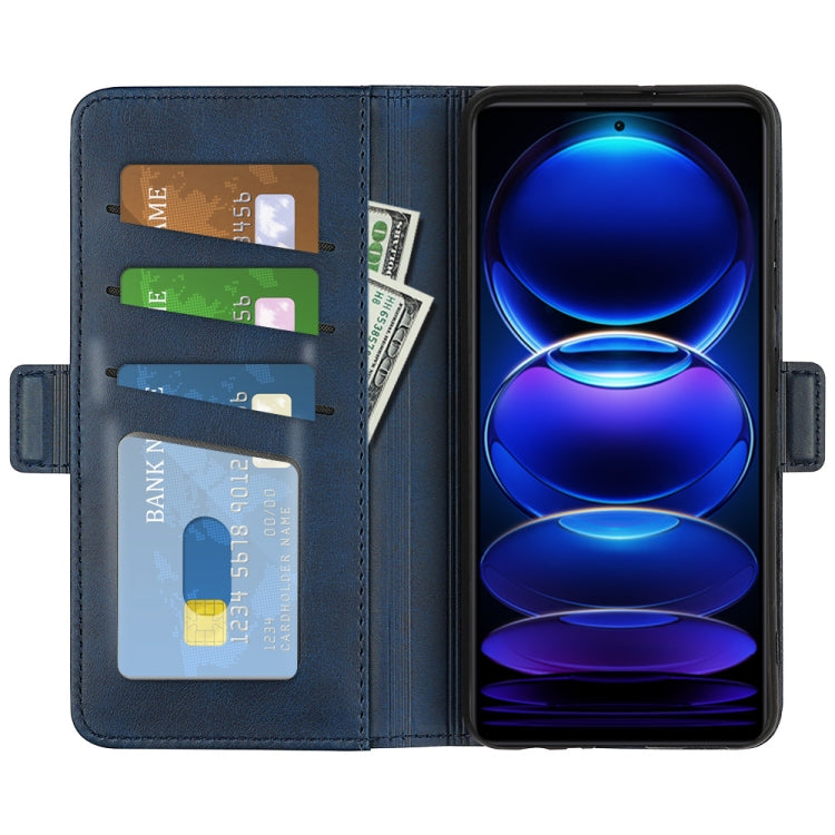 For Xiaomi Redmi Note 12 Pro 5G Global Dual-side Magnetic Buckle Horizontal Flip Leather Phone Case