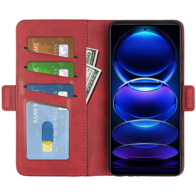 For Xiaomi Redmi Note 12 Pro 5G Global Dual-side Magnetic Buckle Horizontal Flip Leather Phone Case