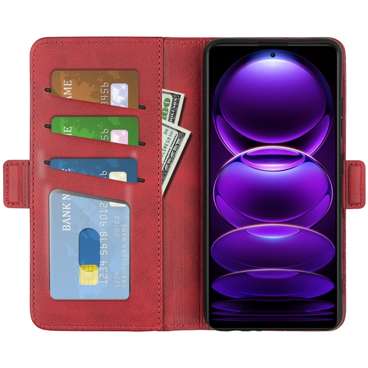 For Xiaomi Redmi Note 12 Pro+ Dual-side Magnetic Buckle Horizontal Flip Leather Phone Case