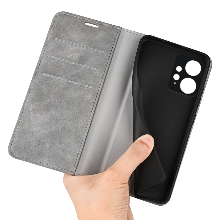 For Xiaomi Redmi Note 12 4G Global Retro-skin Magnetic Suction Leather Phone Case