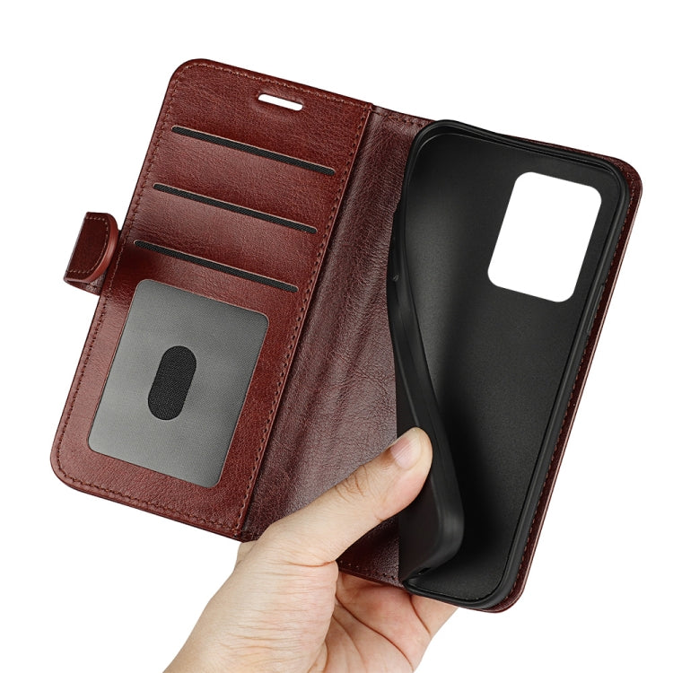 For Xiaomi Redmi Note 12 Pro+ Global R64 Texture Horizontal Flip Leather Phone Case