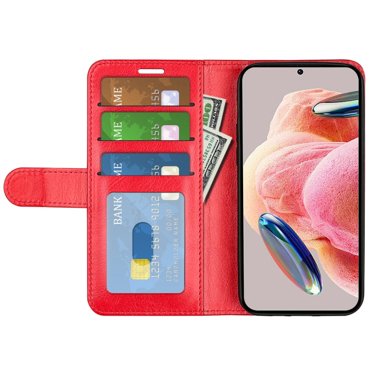 For Xiaomi Redmi Note 12 4G Global R64 Texture Horizontal Flip Leather Phone Case