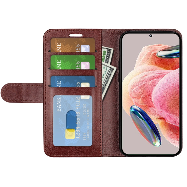 For Xiaomi Redmi Note 12 4G Global R64 Texture Horizontal Flip Leather Phone Case