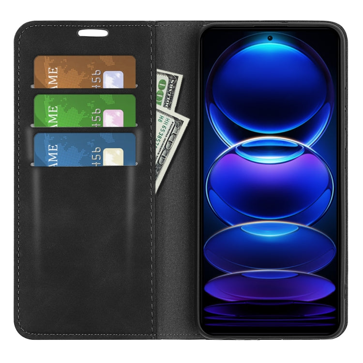For Xiaomi Redmi Note 12 Pro 5G Global Retro-skin Magnetic Suction Leather Phone Case