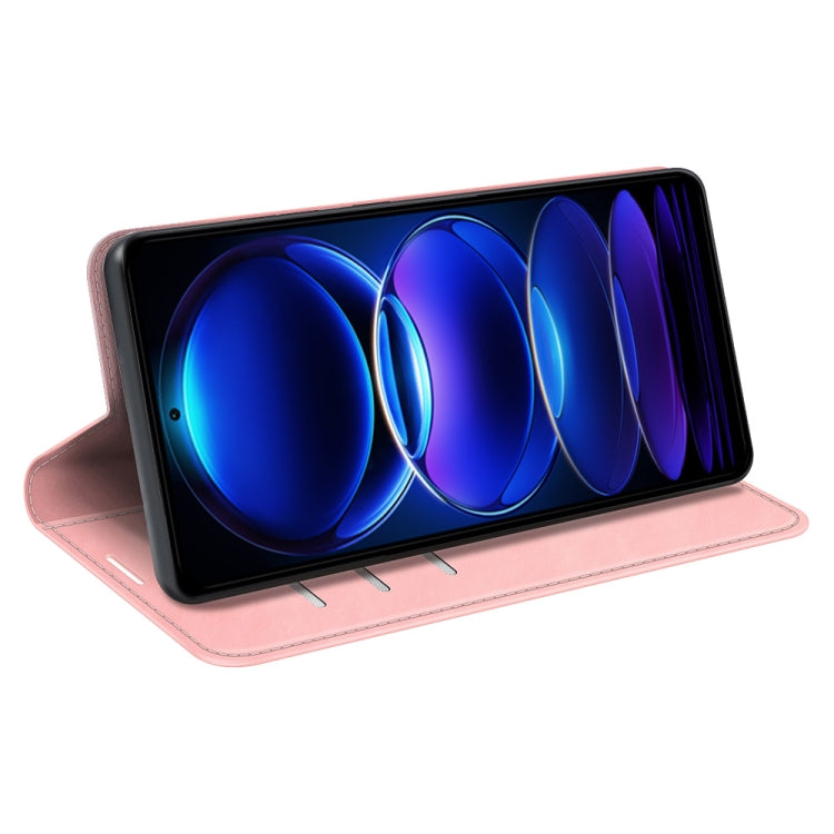 For Xiaomi Redmi Note 12 Pro 5G Global Retro-skin Magnetic Suction Leather Phone Case