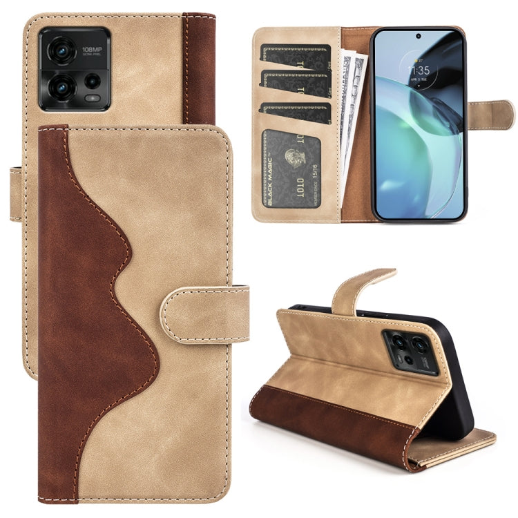 For Motorola Moto G72 Stitching Horizontal Flip Leather Phone Case