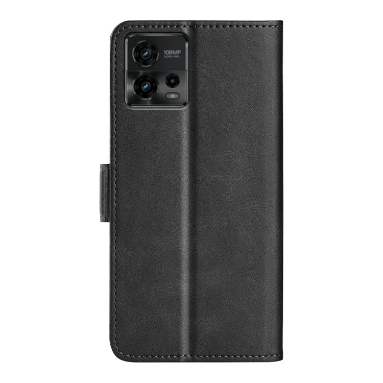 For Motorola Moto G72 Dual-side Magnetic Buckle Horizontal Flip Leather Phone Case