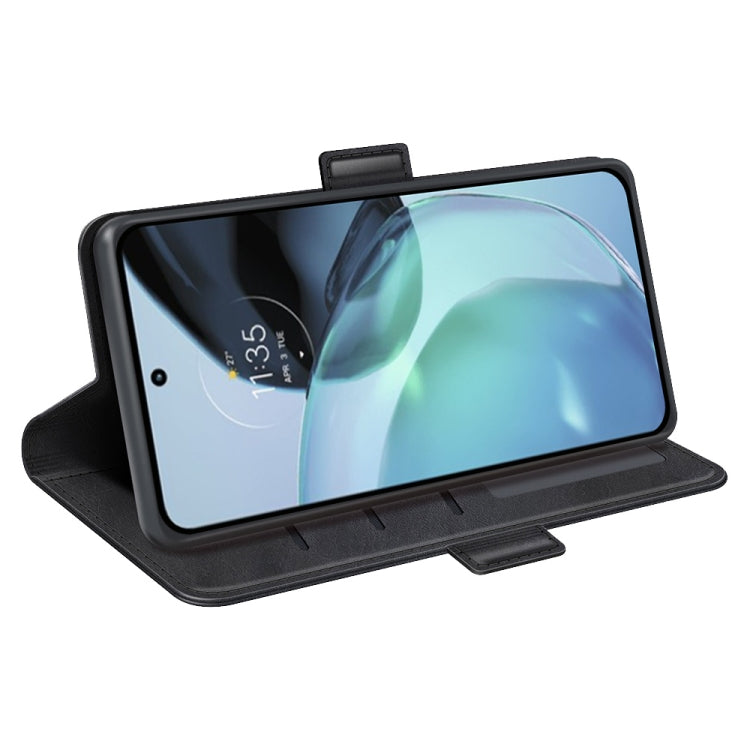 For Motorola Moto G72 Dual-side Magnetic Buckle Horizontal Flip Leather Phone Case