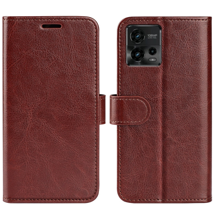 For Motorola Moto G72 R64 Texture Horizontal Flip Leather Phone Case