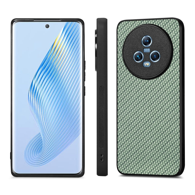 For Honor Magic5 Carbon Fiber Texture Leather Back Cover Phone Case