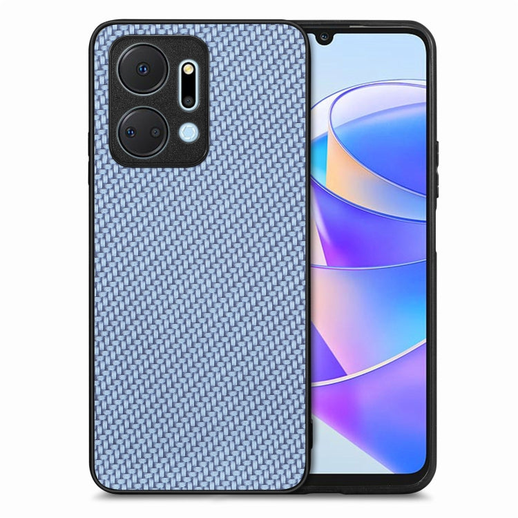 For Honor X7A Carbon Fiber Texture Leather Back Cover Phone Case