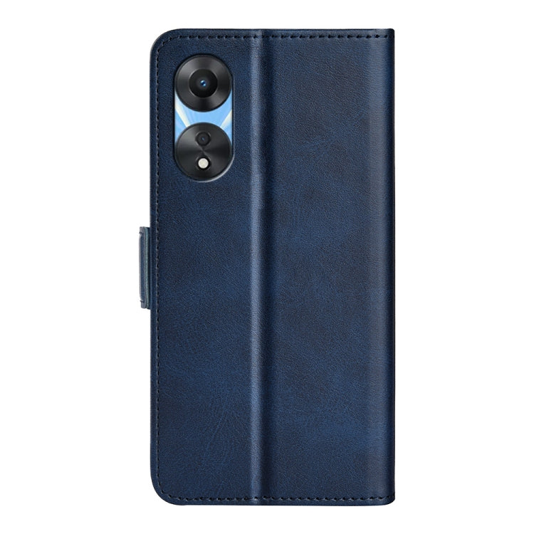 For OPPO A58 Dual-side Magnetic Buckle Horizontal Flip Leather Phone Case